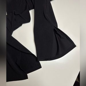 Black Zara ribbed side slit pants